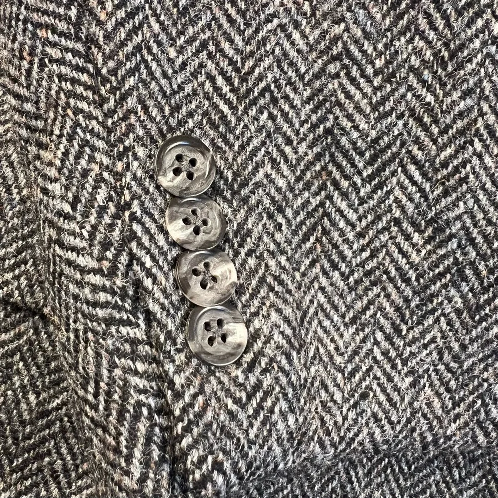 Harris Tweed Blazer Wool Nordstrom Houndstooth 2 Button‎ 42S *see measurements